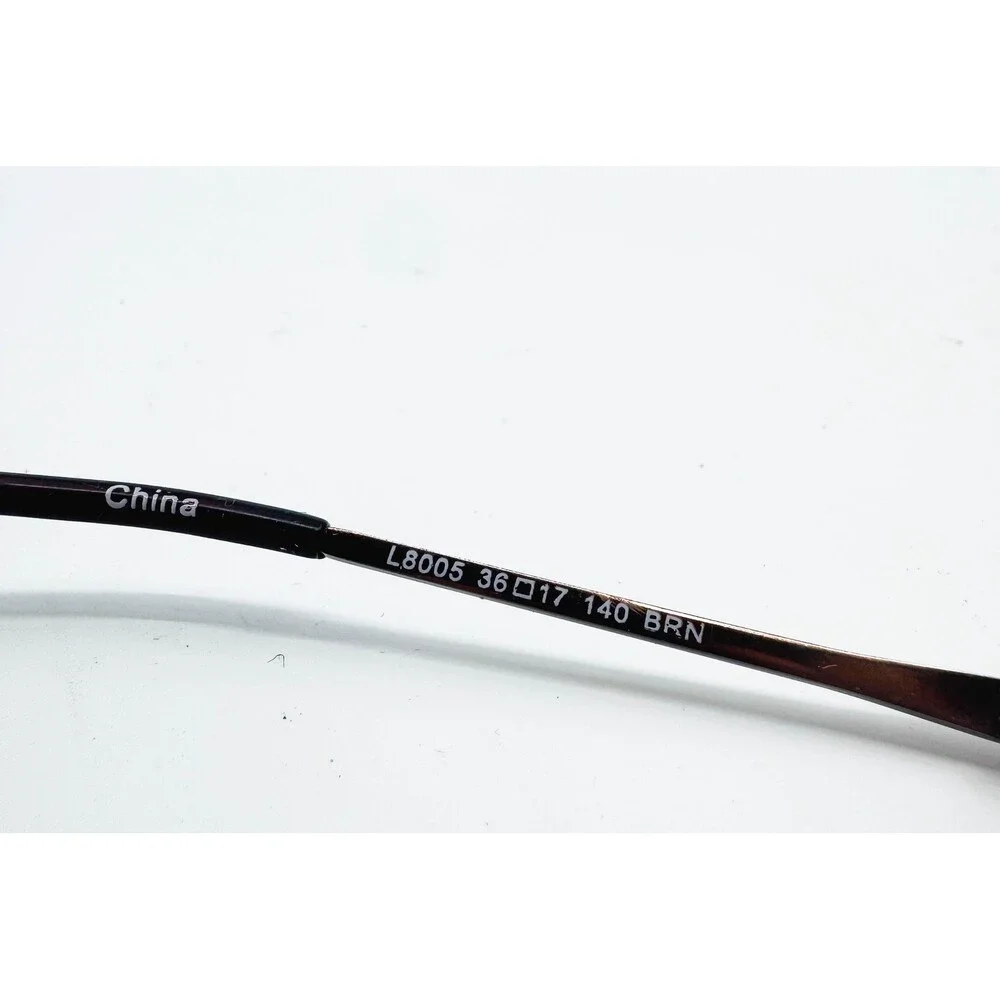 Lantis Eyeglass Frames Kids Brown L8005 Oval Full Rim Cable Temples 36-17-140